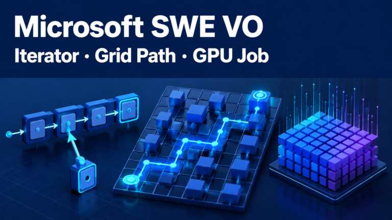 Microsoft SWE VO：Iterator、Grid Path 与 GPU Job